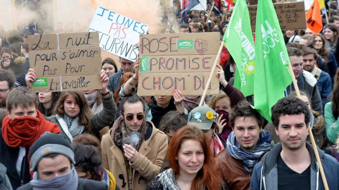 Calles de Francia fue el escenario para protestas de miles de manifestantes